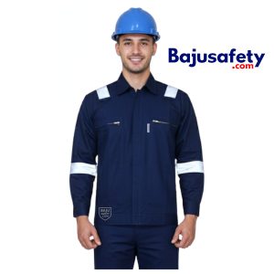 Jual Baju Wearpack Tahan Api 100% Katun, Biru Tua, Lengan Panjang