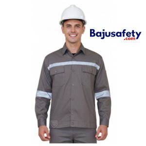 Jual Baju Wearpack Safety Kemeja Safety Lengan Panjang Cokelat