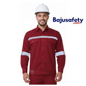Jual Baju Wearpack Safety Kemeja Safety Lengan Panjang Merah