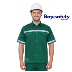 Jual Baju Wearpack Safety Kemeja Safety Lengan Pendek Hijau