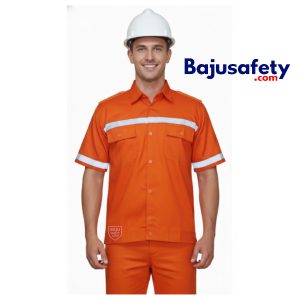 Jual Baju Wearpack Safety Kemeja Safety Lengan Pendek Oranye