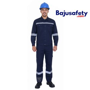 Jual Baju Wearpack Safety Setelan Lengan Panjang Biru Dongker