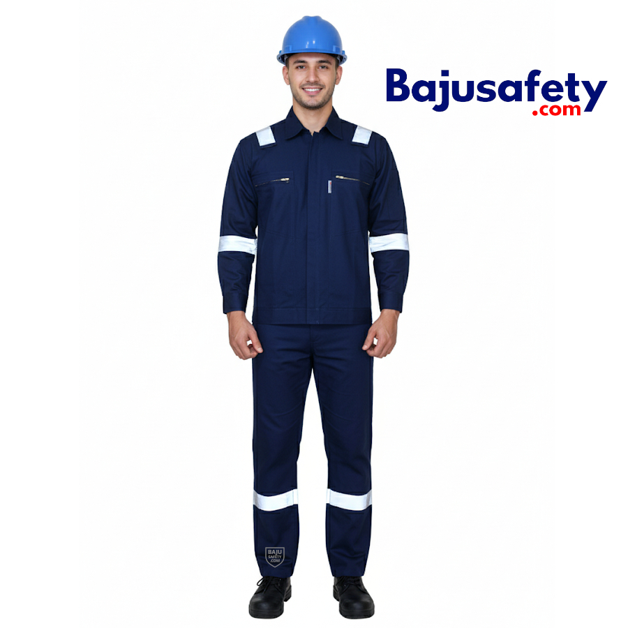 Jual Baju Wearpack Safety Lengan Panjang Tahan Api Biru Dongker