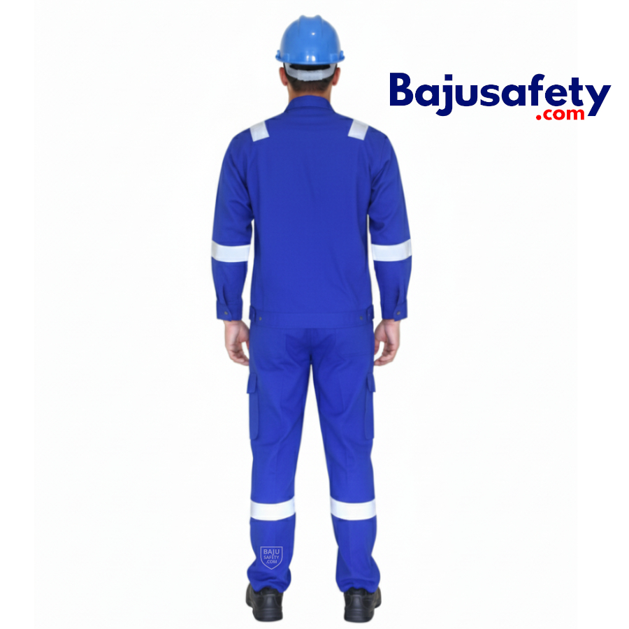 Baju Wearpack Safety Lengan Panjang Tahan Api Biru Benhur-4