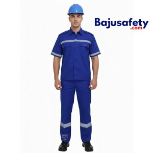 Jual Baju Wearpack Safety Setelan Lengan Pendek Safety Biru Benhur
