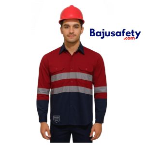 Jual Baju Wearpack Safety, Biru Tua-Merah, Lengan Panjang