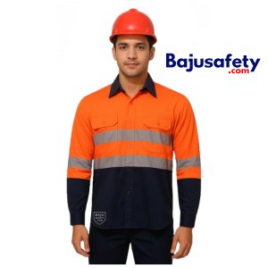 Jual Baju Wearpack Safety, Biru Tua-Oranye, Lengan Panjang