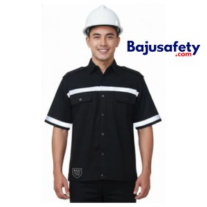 Jual Baju Wearpack Safety Kemeja Safety Lengan Pendek Hitam